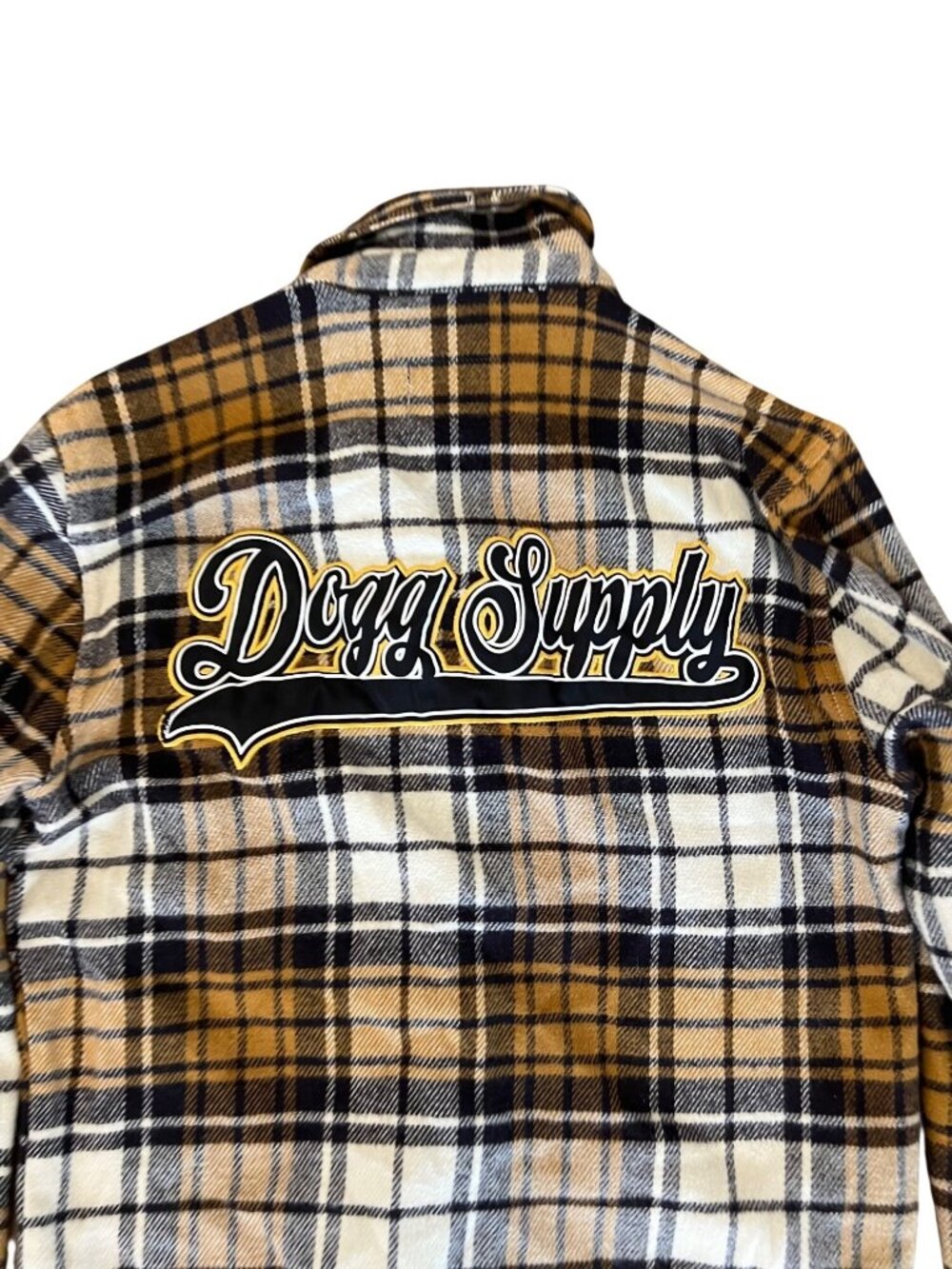 Dogg Supply Brown Plaid Long Sleeve Button Up Shirt Men's Size XS Pre-Owned